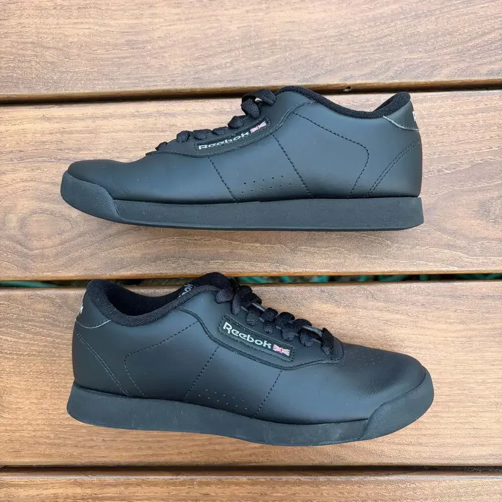New Reebok Princess Women's Classic Casual Sneakers in Black Size 6.5